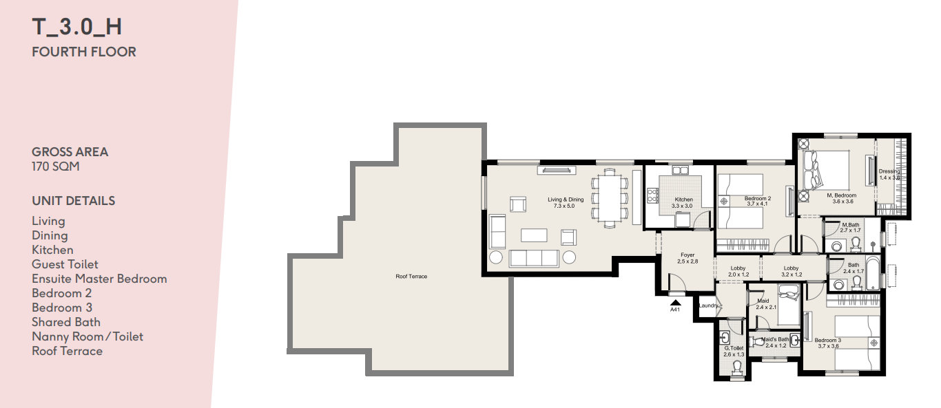Floor plan for apartment at D Parks New Cairo