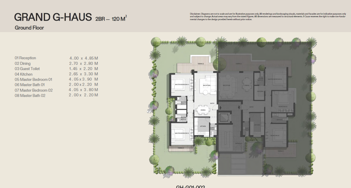 Floor plan for apartment at G-Haus - Glen