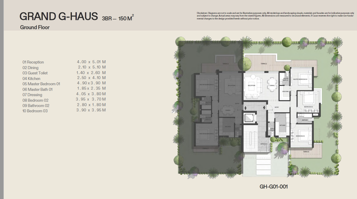 Floor plan for apartment at G-Haus - Glen