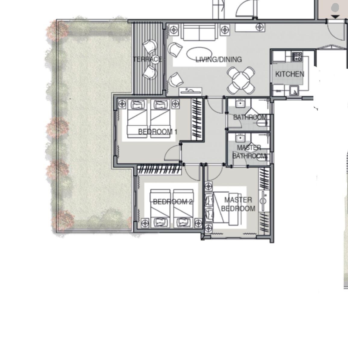 Floor plan for apartment at Noor Capital Gardens