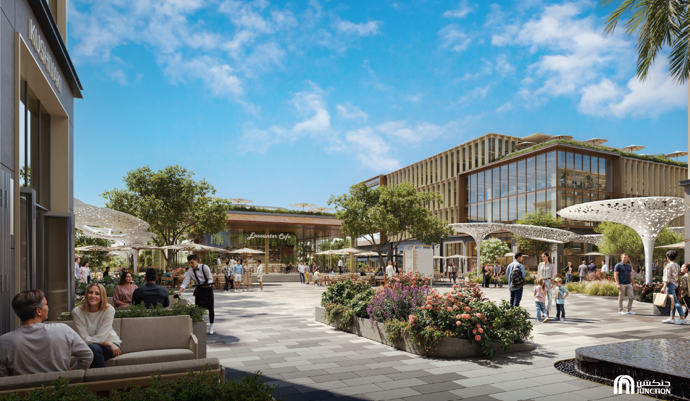 An office in Junction by Majid Al Futtaim. The office size is 100 m2.