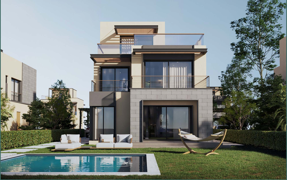 3 Bedrooms 242 sq.M Villa for sale 35,403,500 EGP in Garden Lakes,6th of October City,Egypt