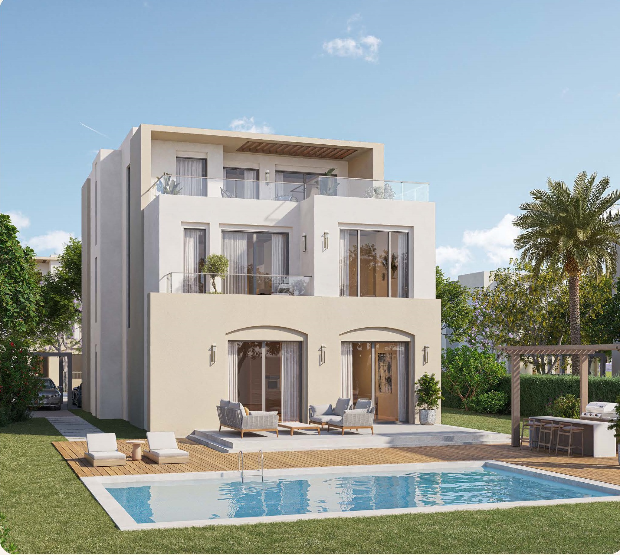 Villa for sale in Jade Hills – City Gate – with 5 bedrooms in New Cairo by Qatari Diar.