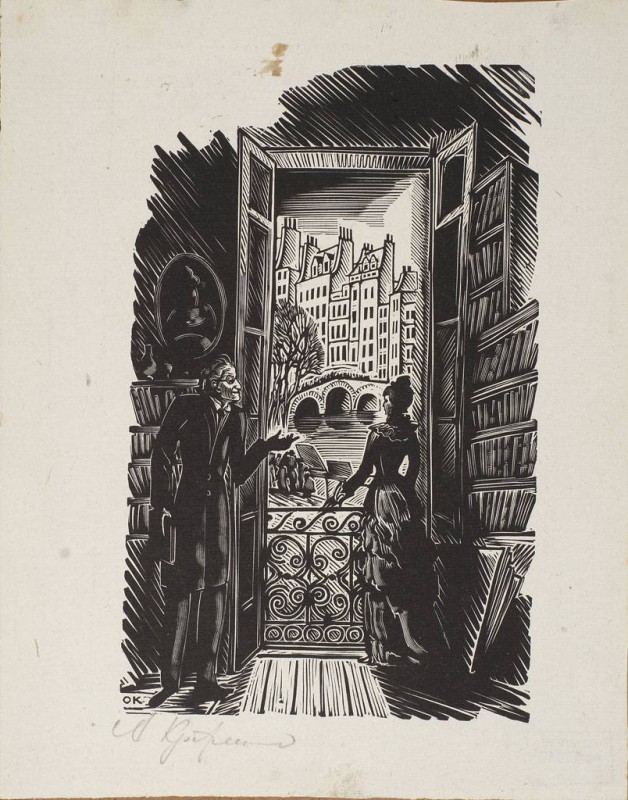 Фронтиспіс до роману А. Франса «Злочин Сильвестра Бонара»