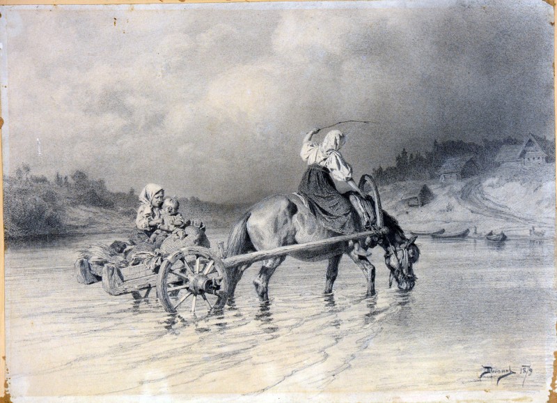 Переправа через річку Оять.