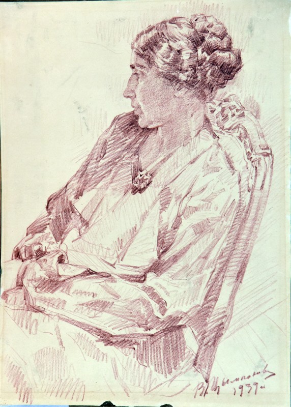 У  кріслі (Портрет дружини художника)