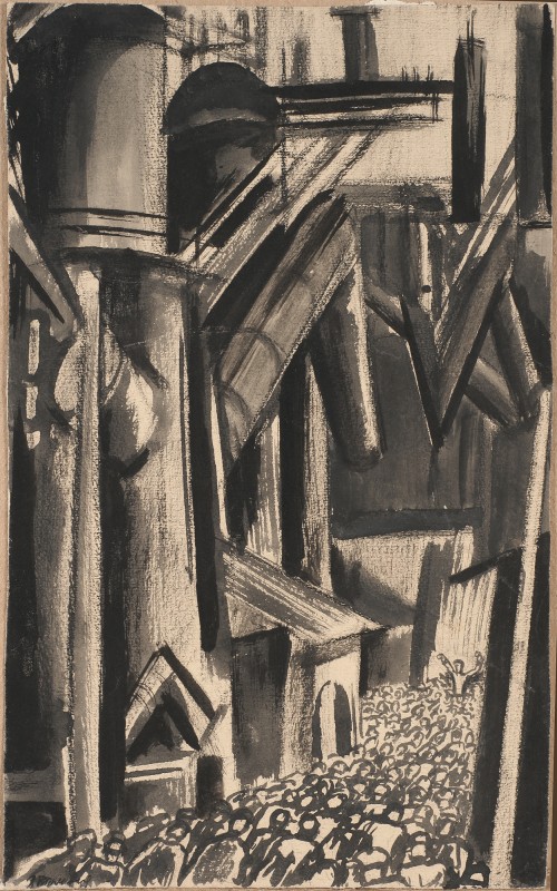 Мітинг. Ілюстрація до роману М. Горького «Мати»