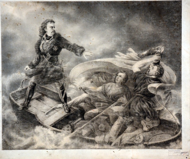 Петро I на Ладожському озері.