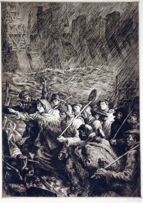 На штурм прориву. (Дніпрогес ім. В. І. Леніна)