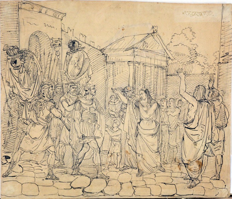 Історичний сюжет. Зустріч Горація зі своєю сестрою Камілою.