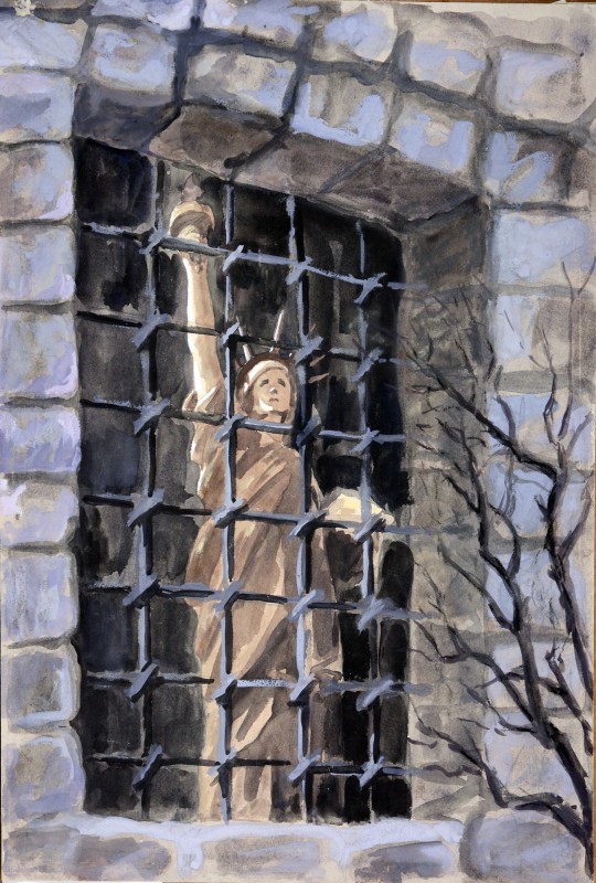 Статуя Свободи за решіткою