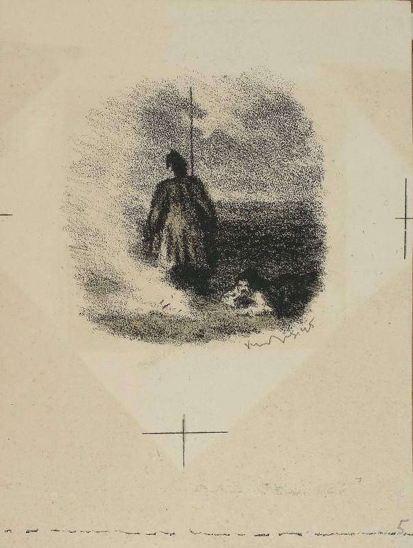 Ілюстрація до повісті М. Гоголя «Тарас Бульба». Сторожовий козак