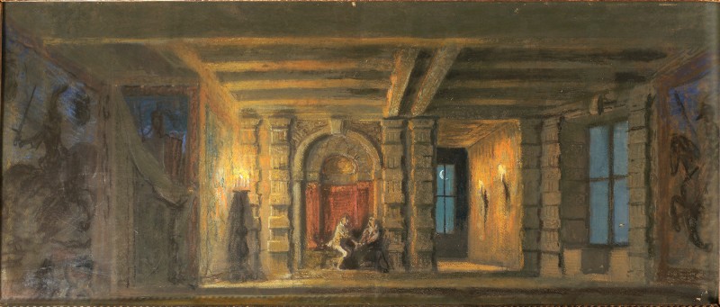 Ескіз декорації до п‘єси О. Пушкіна «Кам‘яний гість»