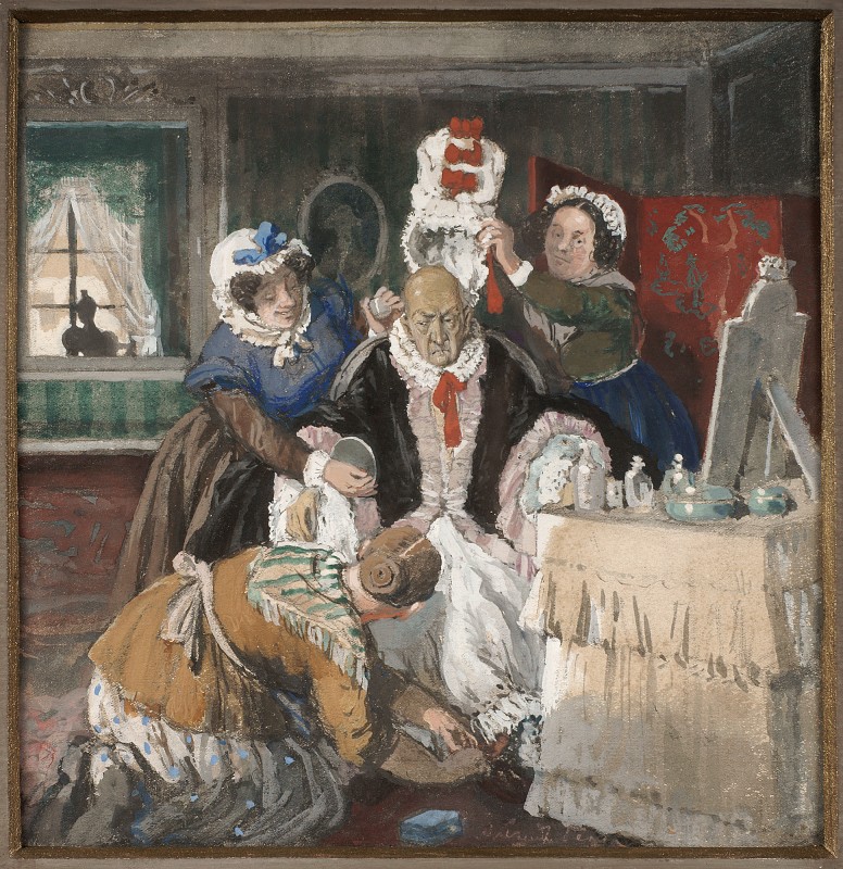 Ілюстрація до повісті О. Пушкіна «Пікова дама». Глава ІІ. Вбиральня графині