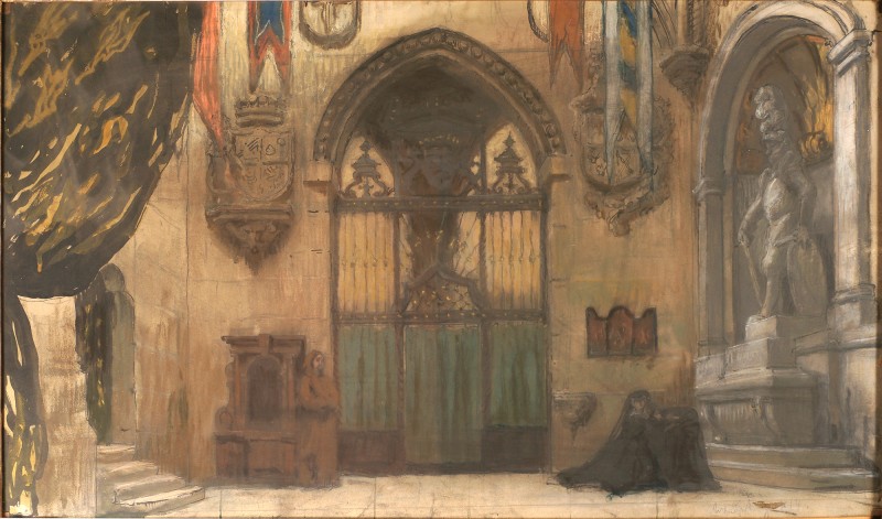 Ескіз декорації до п‘єси О. Пушкіна «Кам‘яний гість»