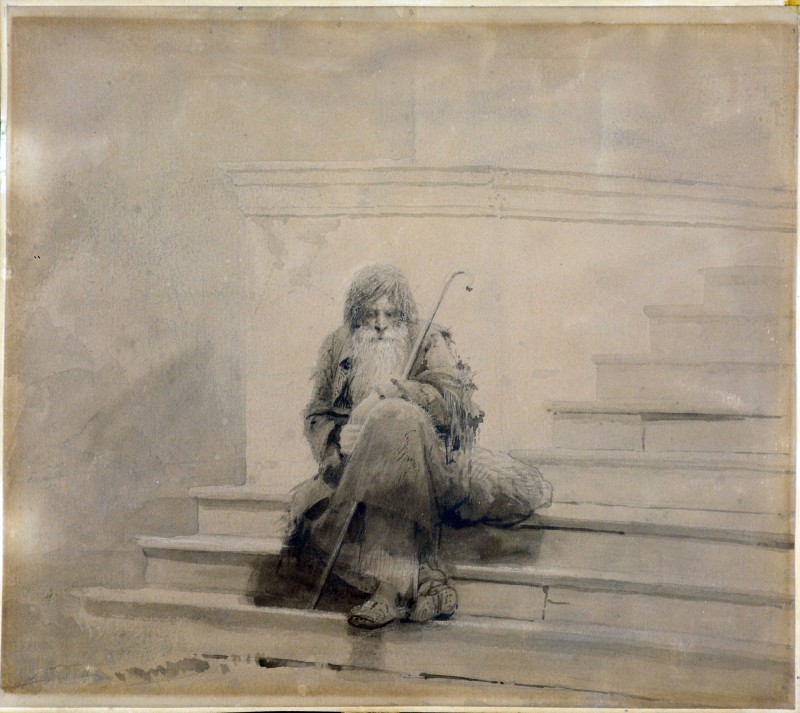 Старий на сходах