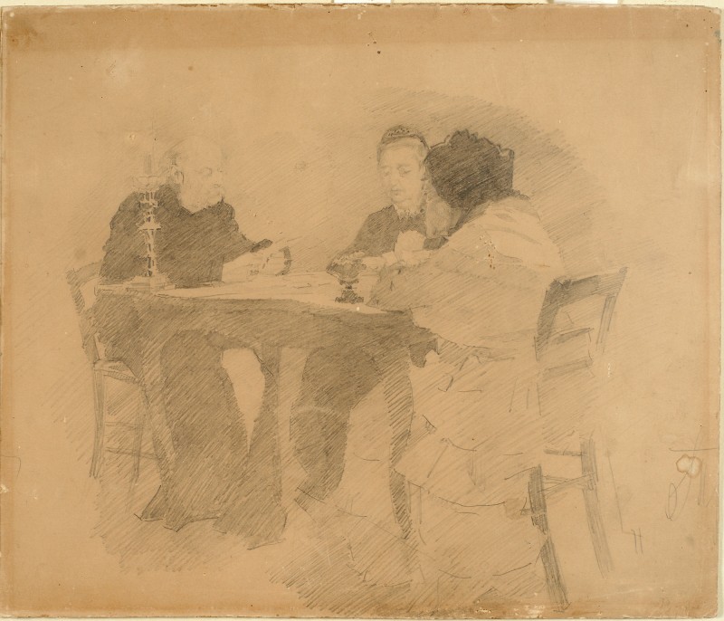 Сім’я Я. В. Тарновського за картярним столом