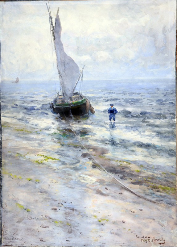 Корабель біля берега. Ранок