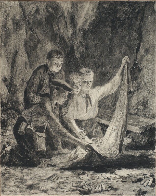 Ілюстрація до повісті О. Донченка «Юрко Васюта»