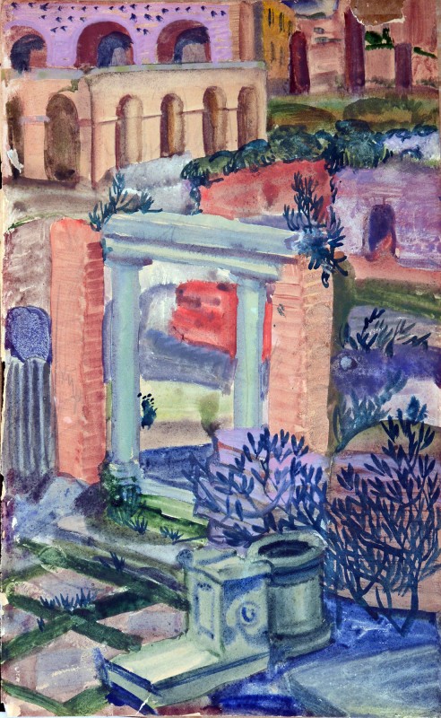 Форум в Римі. Етюд.