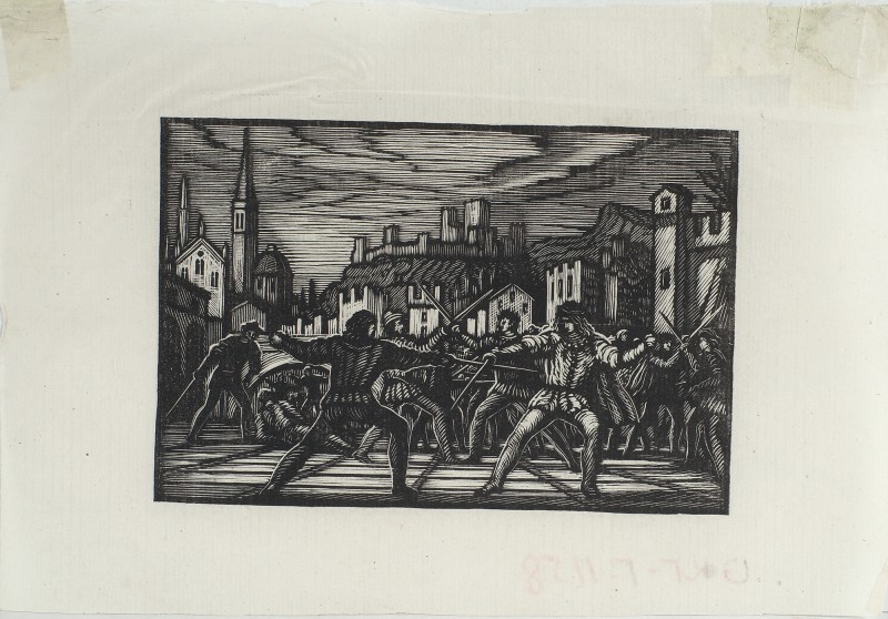 Ілюстрація до трагедії В. Шекспіра «Ромео та Джульєта». Поєдинок (Ромео і Тібальд)