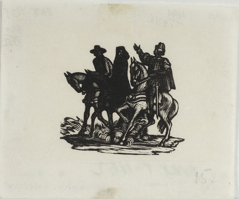 Ілюстрація до «Кентерберійських оповідей», Д. Чосера. Вершники.