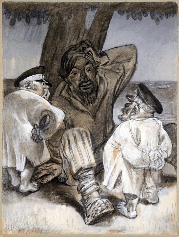 Ілюстрація до казки М. Салтикова-Щедріна «Як мужик двох генералів нагодував»