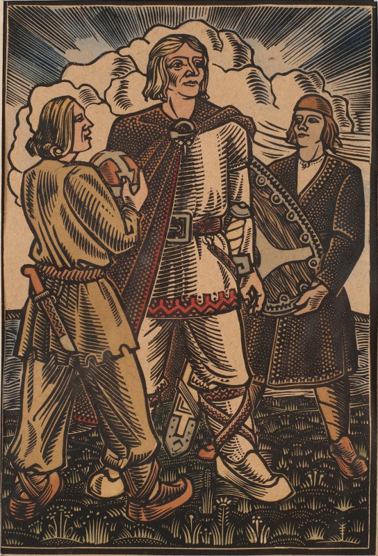 Ілюстрація до естонського народного епосу «Калевіпоег». Вибір короля