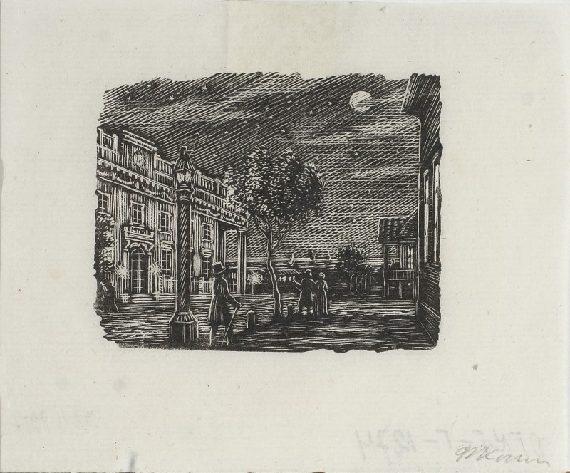 Ілюстрація до роману О. Пушкіна «Євгеній Онєгін». Одеса. Кінцівка.