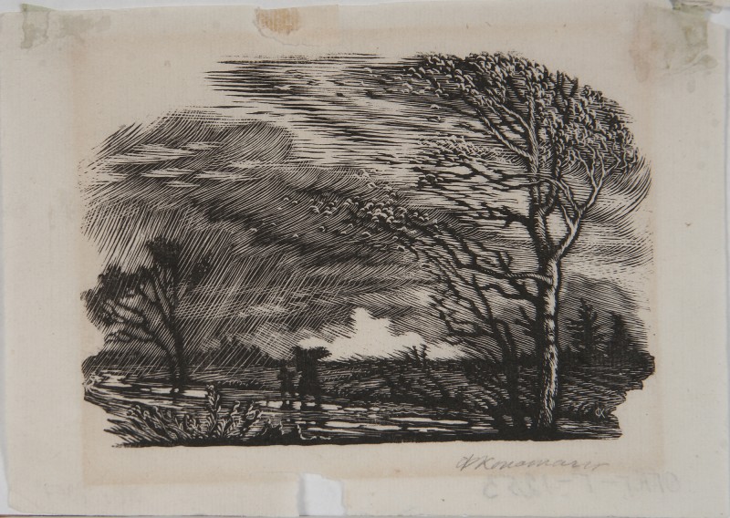 Ілюстрація до роману О. Пушкіна «Євгеній Онєгін». Дощ.