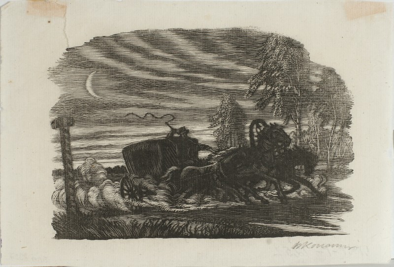 Ілюстрація до роману О. Пушкіна «Євгеній Онєгін». Трійка.