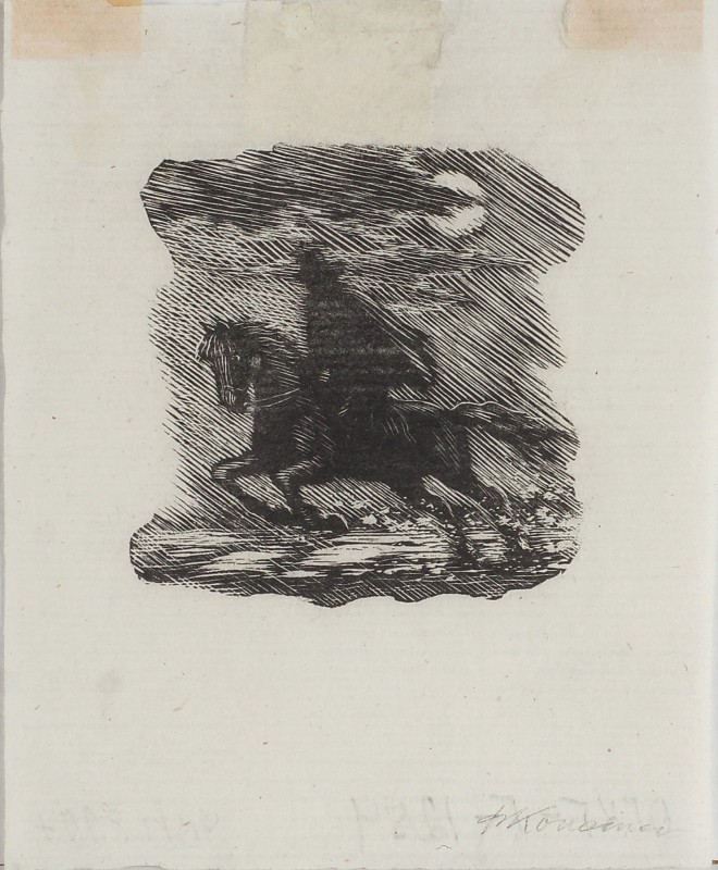 Ілюстрація до роману О. Пушкіна «Євгеній Онєгін». Вершник