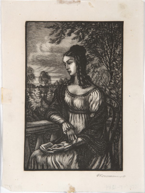 Ілюстрація до роману О. Пушкіна «Євгеній Онегін». Тетяна.