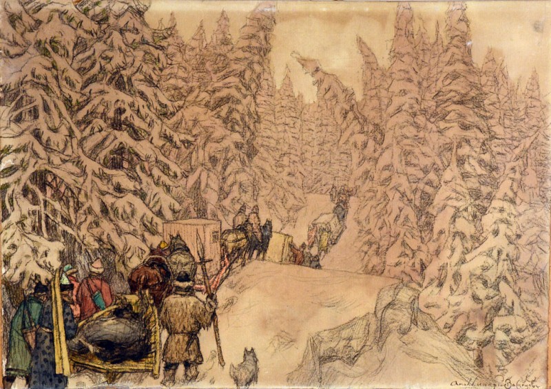 Повернення з полювання у древній Русі. 1908