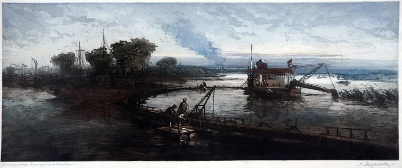 Земснаряди на Дніпрі