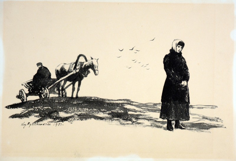 Ілюстрація до оповідання  А.  Чехова «На підводі». Заставка