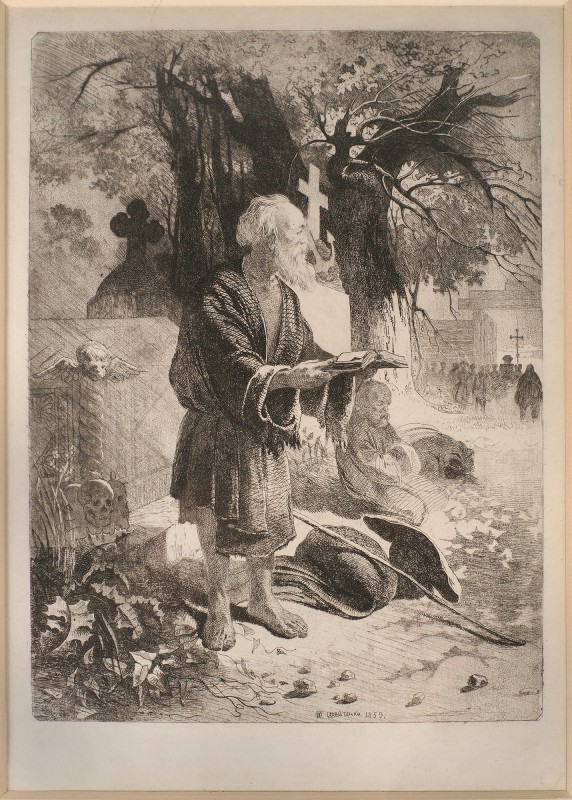 Старець на кладовищ