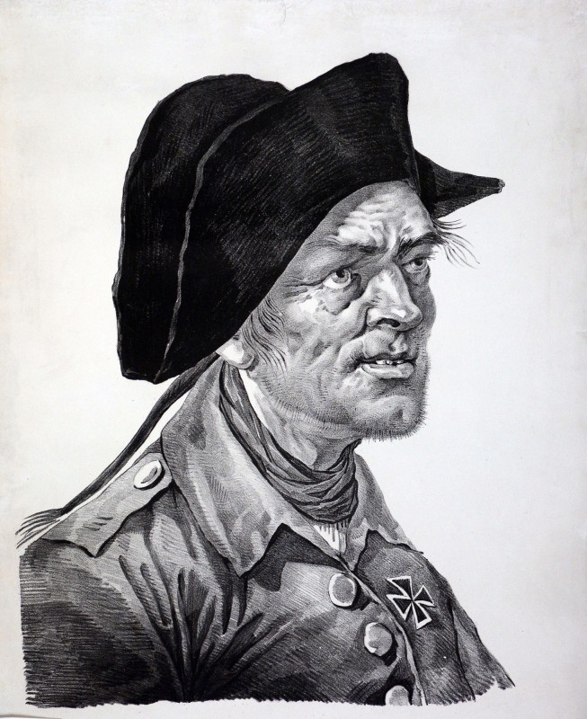 Портрет І. С. Бризгалова. Карикатура