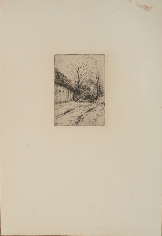 Зима. Сільська вулиця