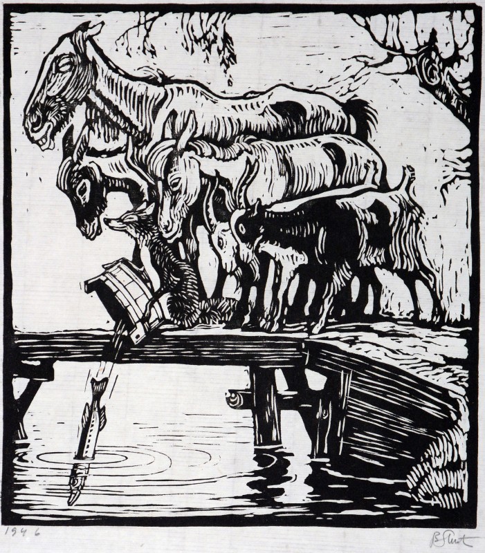 Ілюстрація до байки Л. Глібова «Щука». Суд