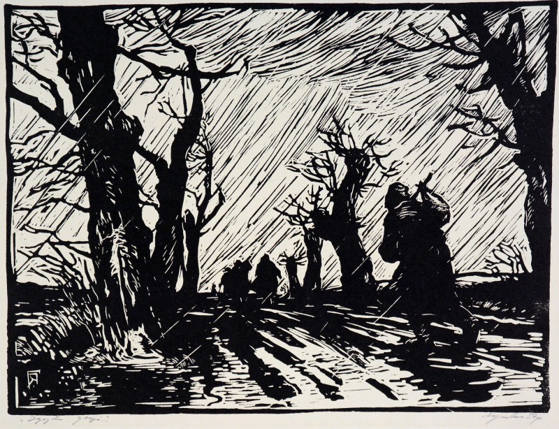 Ілюстрація до повісті М. Коцюбинського «Фата Моргана».  Ідуть дощі.