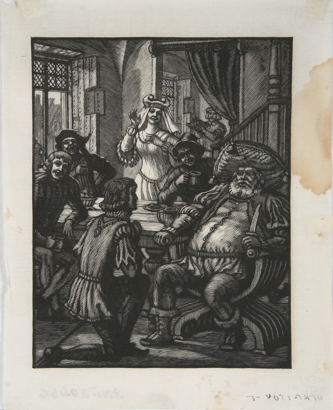 Ілюстрація до історичної хроніки В. Шекспіра «Генріх IV». У таверні «Голова кабана». Фронтиспіс до частини І