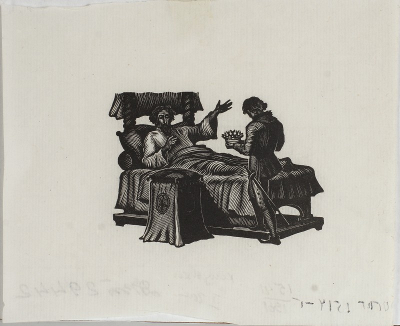 Ілюстрація до історичної хроніки В. Шекспіра «Генріх IV». Кінцівка до епілогу частини ІІ