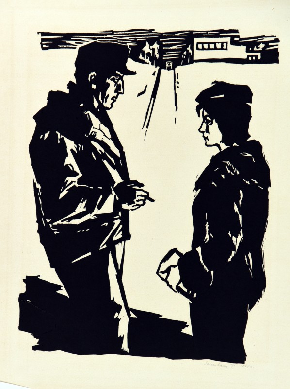 Ілюстрація до роману Е.М. Ремарка «Три товариші». Робі і Пат