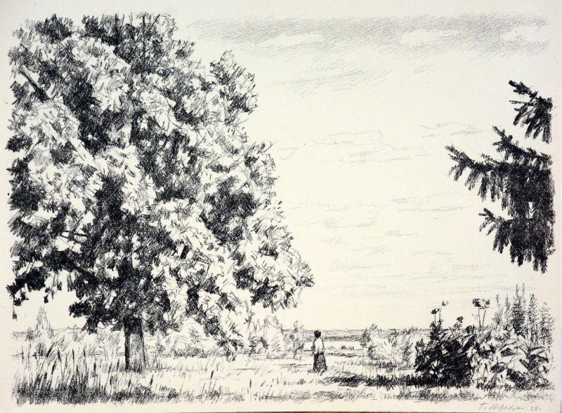 Дуб на поляні