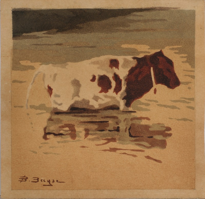 Теля на водопої