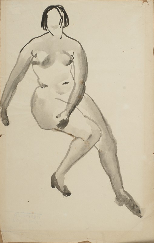 Малюнок оголеної жіночої фігури