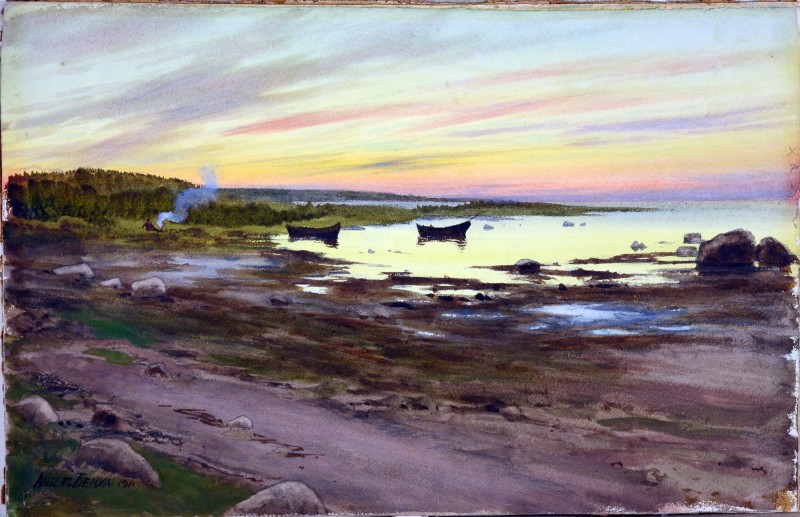 Захід сонця на річці