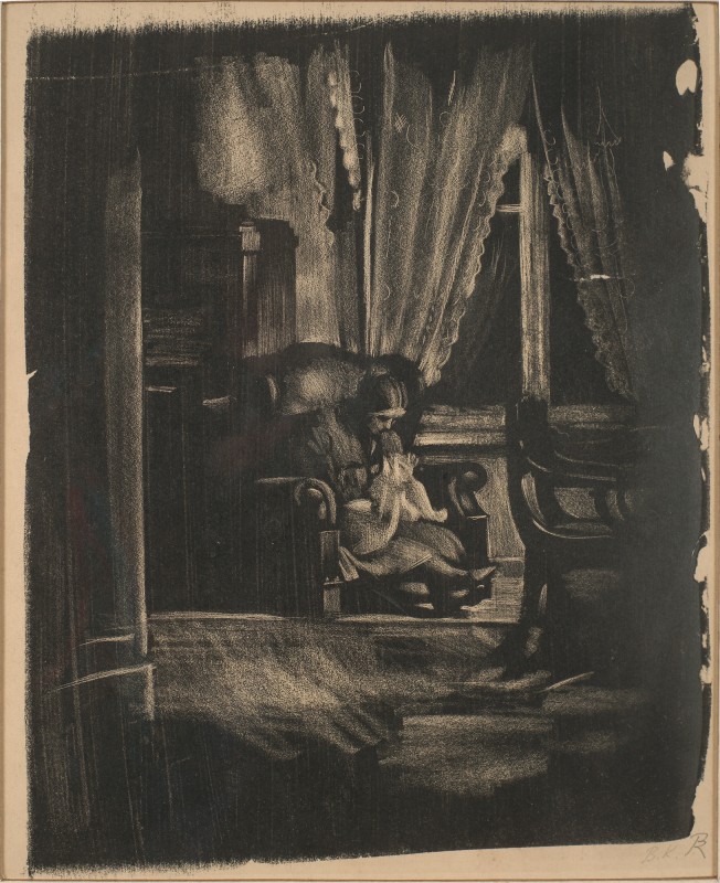 Інтер'єр з жіночою фігурою (Жінка у кріслі)