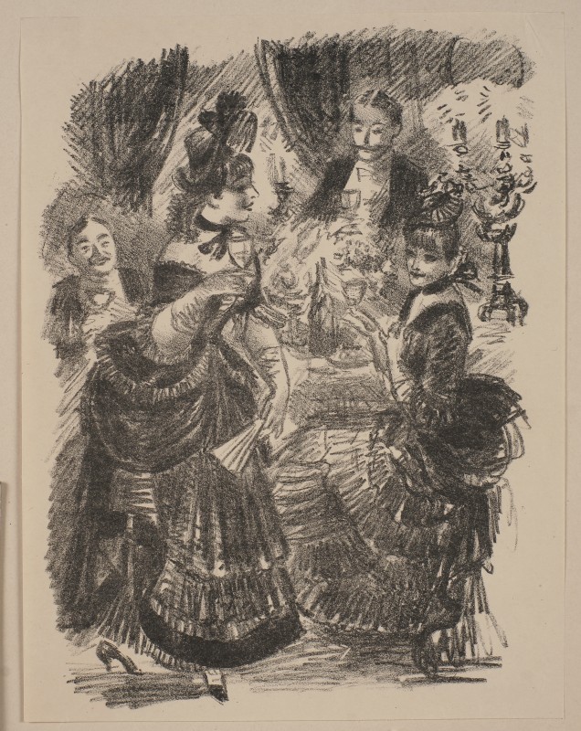 Ілюстрація до роману Гі де Мопассана «Милий друг». Вечір у пані де Марель